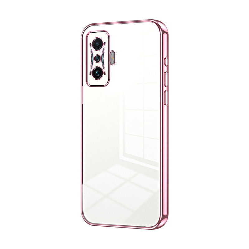 Xiaomi Poco F4 GT Transparent Fine Hole Phone Case - Crystal Clear Vacuum Plating, Anti-Fingerprint, Shock-Absorbing TPU Frame