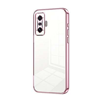 Xiaomi Redmi K50 Gaming Transparent Fine Hole Phone Case - Crystal Clear Vacuum Plating, Anti-Fingerprint, Shock-Absorbing TPU Frame