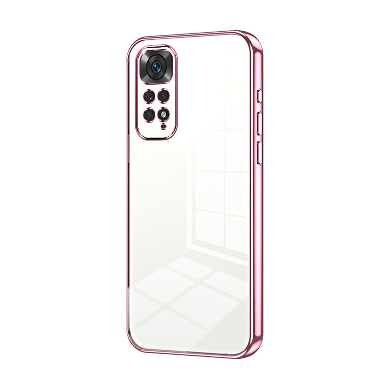 Xiaomi Redmi Note 11S Transparent Fine Hole Phone Case - Crystal Clear Vacuum Plating, Anti-Fingerprint, Shock-Absorbing TPU Frame