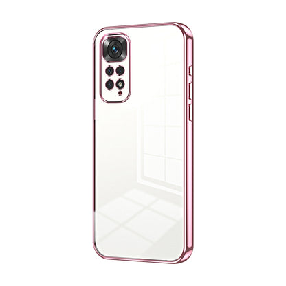 Xiaomi Redmi Note 11S Transparent Fine Hole Phone Case - Crystal Clear Vacuum Plating, Anti-Fingerprint, Shock-Absorbing TPU Frame