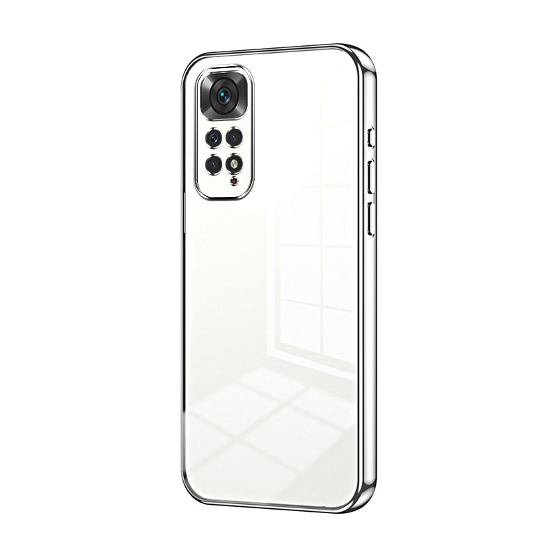Xiaomi Redmi Note 11 Global Transparent Fine Hole Phone Case - Crystal Clear Vacuum Plating, Anti-Fingerprint, Shock-Absorbing TPU Frame