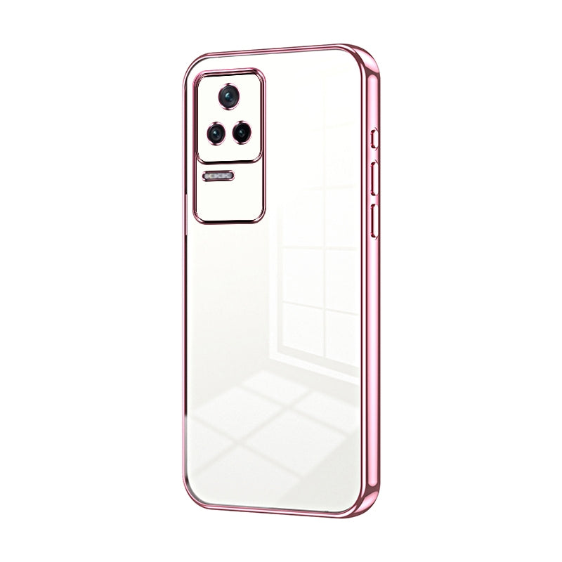 Xiaomi Poco F4 Transparent Fine Hole Phone Case - Crystal Clear Vacuum Plating, Anti-Fingerprint, Shock-Absorbing TPU Frame