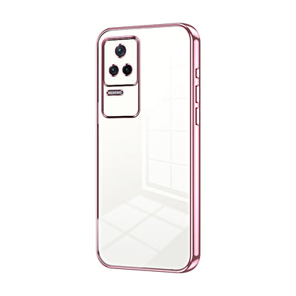 Xiaomi Poco F4 Transparent Fine Hole Phone Case - Crystal Clear Vacuum Plating, Anti-Fingerprint, Shock-Absorbing TPU Frame
