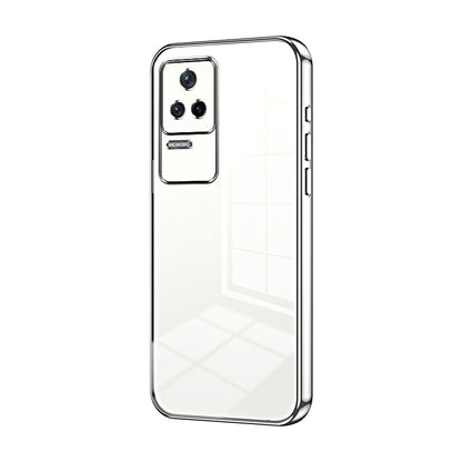 Xiaomi Poco F4 Transparent Fine Hole Phone Case - Crystal Clear Vacuum Plating, Anti-Fingerprint, Shock-Absorbing TPU Frame