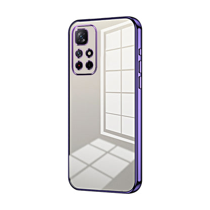 Xiaomi Redmi Note 11S 5G Transparent Fine Hole Phone Case - Crystal Clear Vacuum Plating, Anti-Fingerprint, Shock-Absorbing TPU Frame