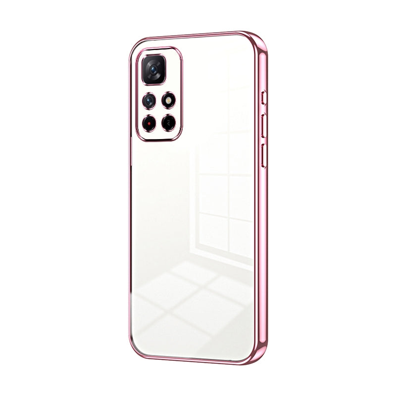 Xiaomi Redmi Note 11S 5G Transparent Fine Hole Phone Case - Crystal Clear Vacuum Plating, Anti-Fingerprint, Shock-Absorbing TPU Frame