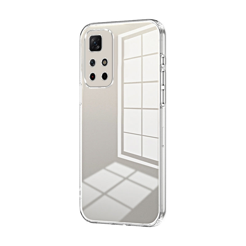Xiaomi Redmi Note 11S 5G Transparent Fine Hole Phone Case - Crystal Clear Vacuum Plating, Anti-Fingerprint, Shock-Absorbing TPU Frame
