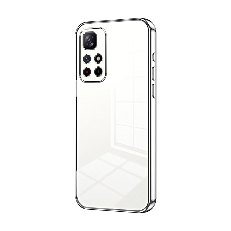 Xiaomi Redmi Note 11S 5G Transparent Fine Hole Phone Case - Crystal Clear Vacuum Plating, Anti-Fingerprint, Shock-Absorbing TPU Frame