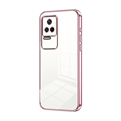 Xiaomi Redmi K50 Transparent Fine Hole Phone Case - Crystal Clear Vacuum Plating, Anti-Fingerprint, Shock-Absorbing TPU Frame