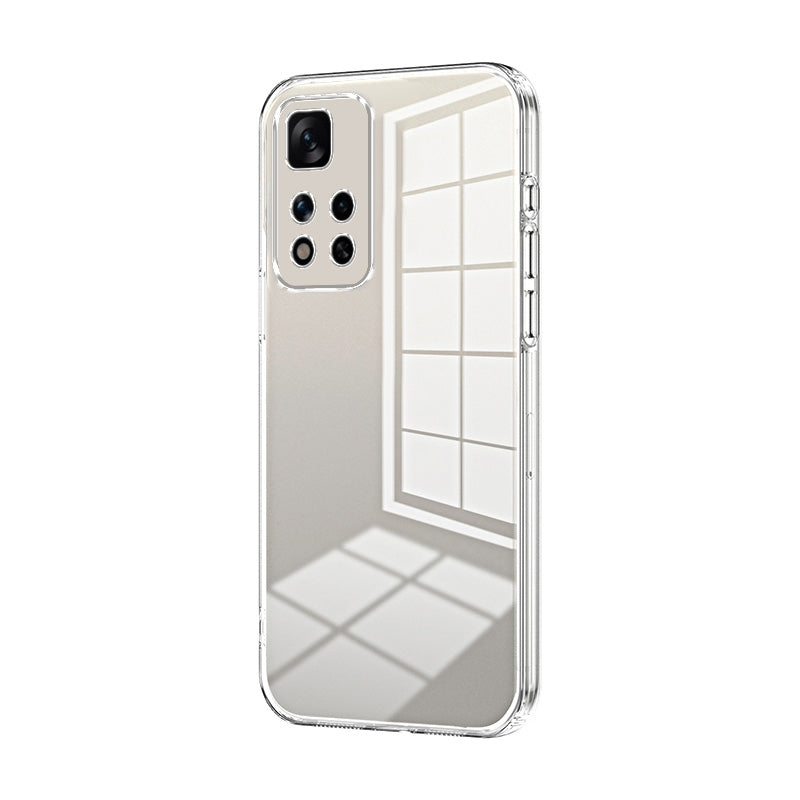 Xiaomi Redmi Note 11 Pro+ 5G Transparent Fine Hole Phone Case - Crystal Clear Vacuum Plating, Anti-Fingerprint, Shock-Absorbing TPU Frame