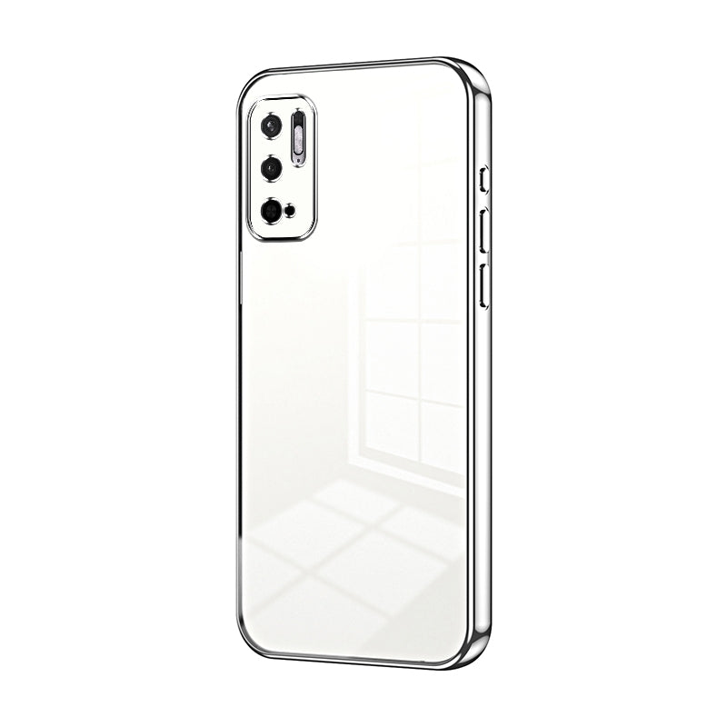 Xiaomi Redmi Note 10T 5G Transparent Fine Hole Phone Case - Crystal Clear Vacuum Plating, Anti-Fingerprint, Shock-Absorbing TPU Frame