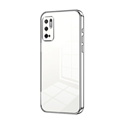 Xiaomi Redmi Note 10T 5G Transparent Fine Hole Phone Case - Crystal Clear Vacuum Plating, Anti-Fingerprint, Shock-Absorbing TPU Frame