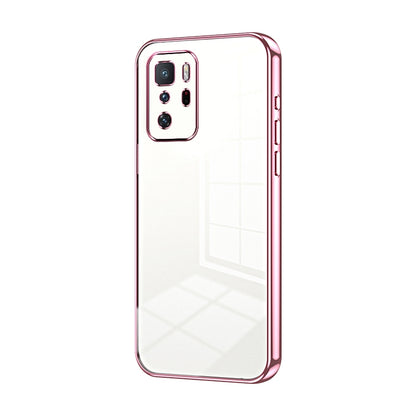 Xiaomi Redmi Note 10 Pro 5G Transparent Fine Hole Phone Case - Crystal Clear Vacuum Plating, Anti-Fingerprint, Shock-Absorbing TPU Frame