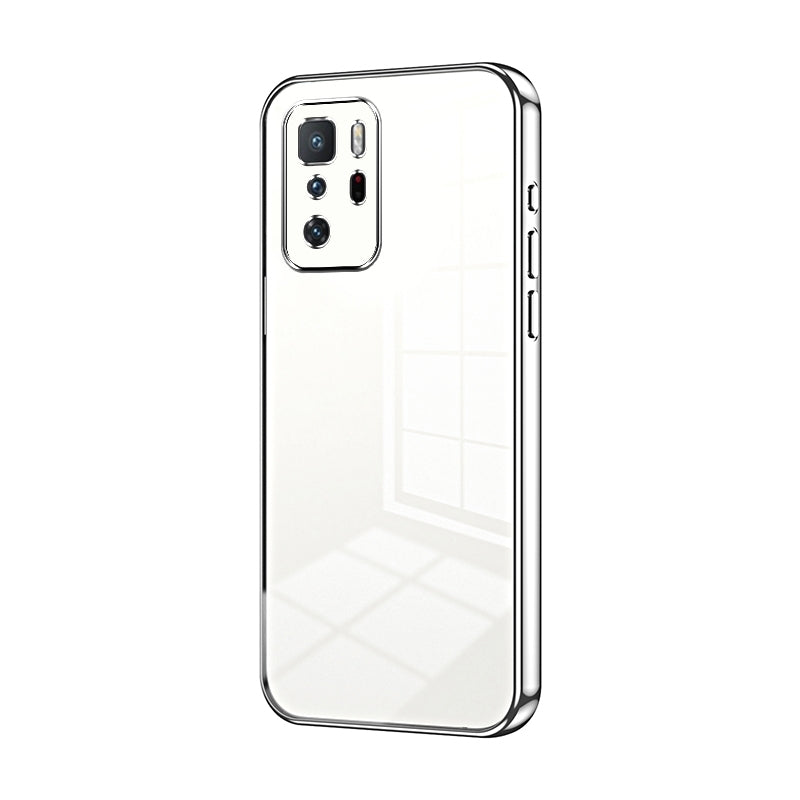 Xiaomi Poco X3 GT Transparent Fine Hole Phone Case - Crystal Clear Vacuum Plating, Anti-Fingerprint, Shock-Absorbing TPU Frame