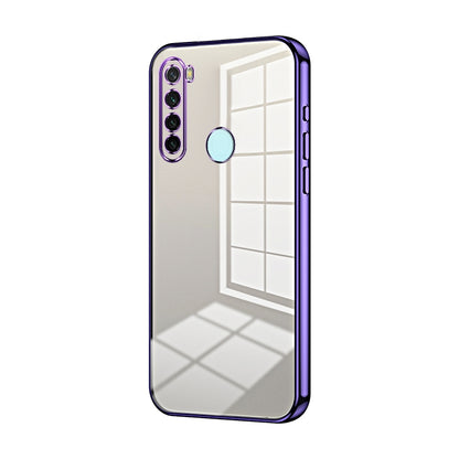 Xiaomi Redmi Note 8 Transparent Fine Hole Phone Case - Crystal Clear Vacuum Plating, Anti-Fingerprint, Shock-Absorbing TPU Frame