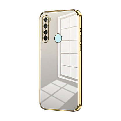 Xiaomi Redmi Note 8 Transparent Fine Hole Phone Case - Crystal Clear Vacuum Plating, Anti-Fingerprint, Shock-Absorbing TPU Frame