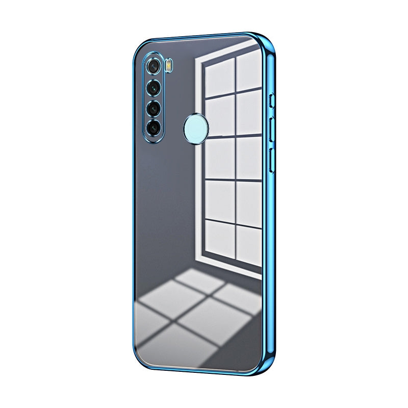 Xiaomi Redmi Note 8 Transparent Fine Hole Phone Case - Crystal Clear Vacuum Plating, Anti-Fingerprint, Shock-Absorbing TPU Frame