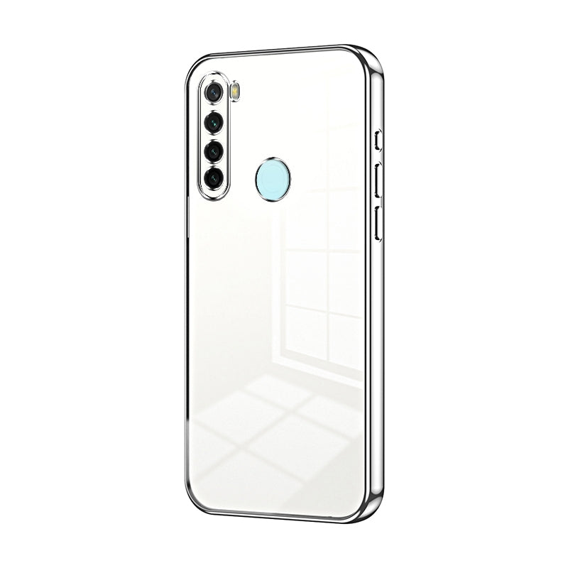 Xiaomi Redmi Note 8 Transparent Fine Hole Phone Case - Crystal Clear Vacuum Plating, Anti-Fingerprint, Shock-Absorbing TPU Frame