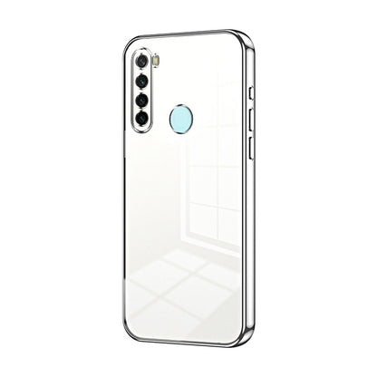 Xiaomi Redmi Note 8 Transparent Fine Hole Phone Case - Crystal Clear Vacuum Plating, Anti-Fingerprint, Shock-Absorbing TPU Frame