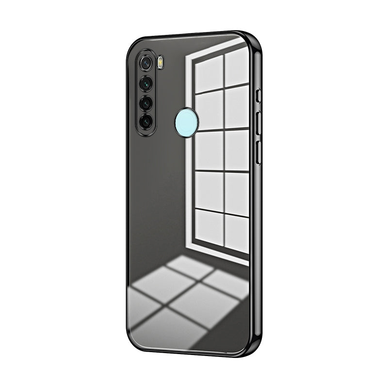 Xiaomi Redmi Note 8 Transparent Fine Hole Phone Case - Crystal Clear Vacuum Plating, Anti-Fingerprint, Shock-Absorbing TPU Frame