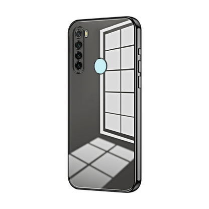 Xiaomi Redmi Note 8 Transparent Fine Hole Phone Case - Crystal Clear Vacuum Plating, Anti-Fingerprint, Shock-Absorbing TPU Frame