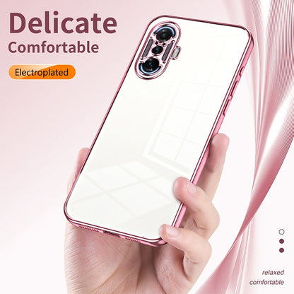Xiaomi Redmi K40 Gaming Transparent Fine Hole Phone Case - Crystal Clear Vacuum Plating, Anti-Fingerprint, Shock-Absorbing TPU Frame