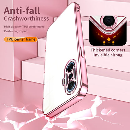 Xiaomi Redmi K40 Gaming Transparent Fine Hole Phone Case - Crystal Clear Vacuum Plating, Anti-Fingerprint, Shock-Absorbing TPU Frame