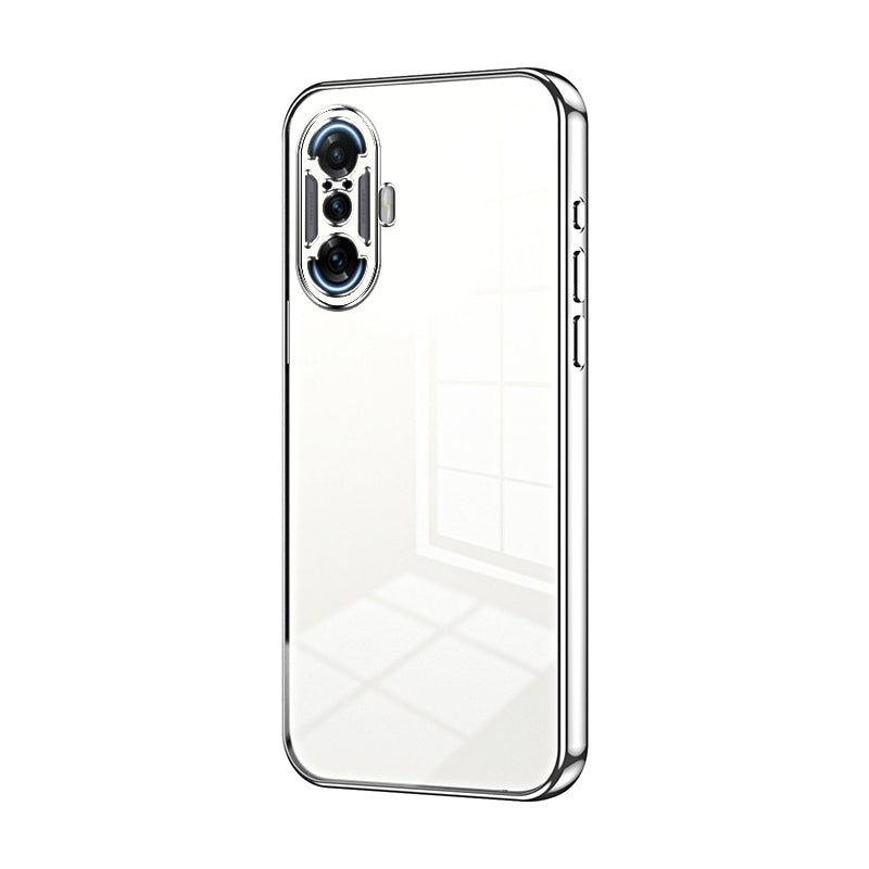 Xiaomi Redmi K40 Gaming Transparent Fine Hole Phone Case - Crystal Clear Vacuum Plating, Anti-Fingerprint, Shock-Absorbing TPU Frame