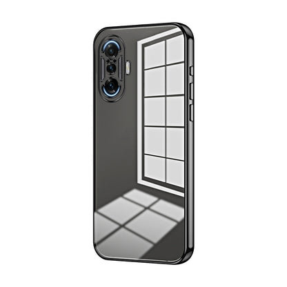 Xiaomi Redmi K40 Gaming Transparent Fine Hole Phone Case - Crystal Clear Vacuum Plating, Anti-Fingerprint, Shock-Absorbing TPU Frame