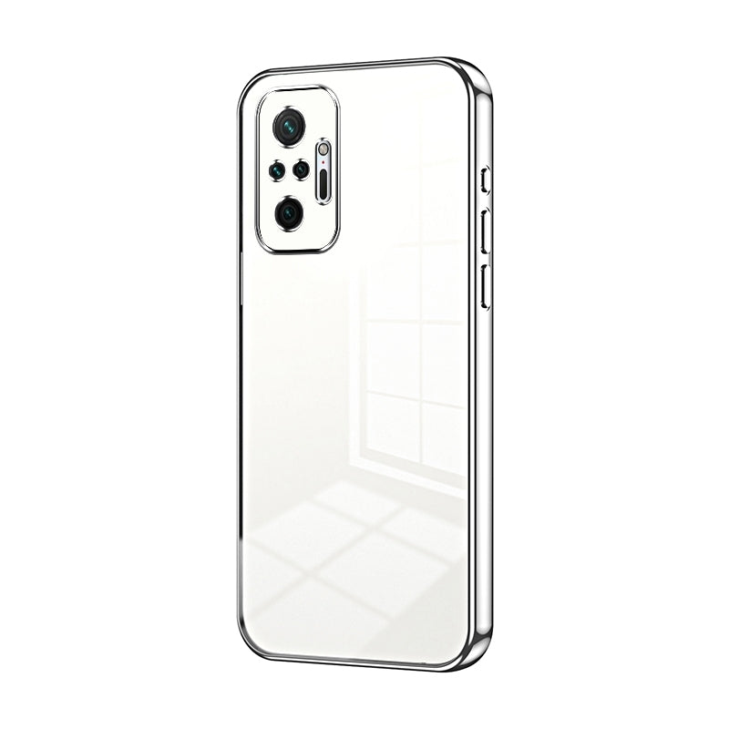 Xiaomi Redmi 10 Pro Max Transparent Fine Hole Phone Case - Crystal Clear Vacuum Plating, Anti-Fingerprint, Shock-Absorbing TPU Frame