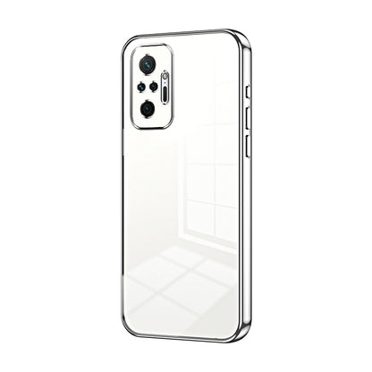 Xiaomi Redmi 10 Pro Max Transparent Fine Hole Phone Case - Crystal Clear Vacuum Plating, Anti-Fingerprint, Shock-Absorbing TPU Frame