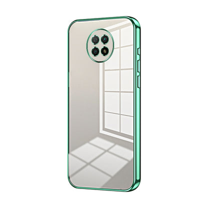 Xiaomi Redmi Note 9 5G Transparent Fine Hole Phone Case - Crystal Clear Vacuum Plating, Anti-Fingerprint, Shock-Absorbing TPU Frame