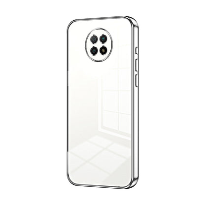 Xiaomi Redmi Note 9 5G Transparent Fine Hole Phone Case - Crystal Clear Vacuum Plating, Anti-Fingerprint, Shock-Absorbing TPU Frame