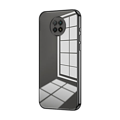 Xiaomi Redmi Note 9 5G Transparent Fine Hole Phone Case - Crystal Clear Vacuum Plating, Anti-Fingerprint, Shock-Absorbing TPU Frame