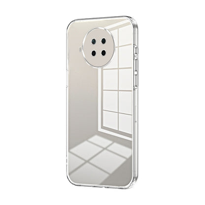 Xiaomi Redmi Note 9 Pro 5G Transparent Fine Hole Phone Case - Crystal Clear Vacuum Plating, Anti-Fingerprint, Shock-Absorbing TPU Frame