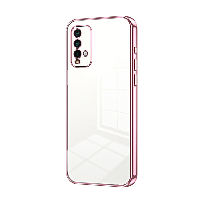 Xiaomi Redmi Note 9 4G Transparent Fine Hole Phone Case - Crystal Clear Vacuum Plating, Anti-Fingerprint, Shock-Absorbing TPU Frame