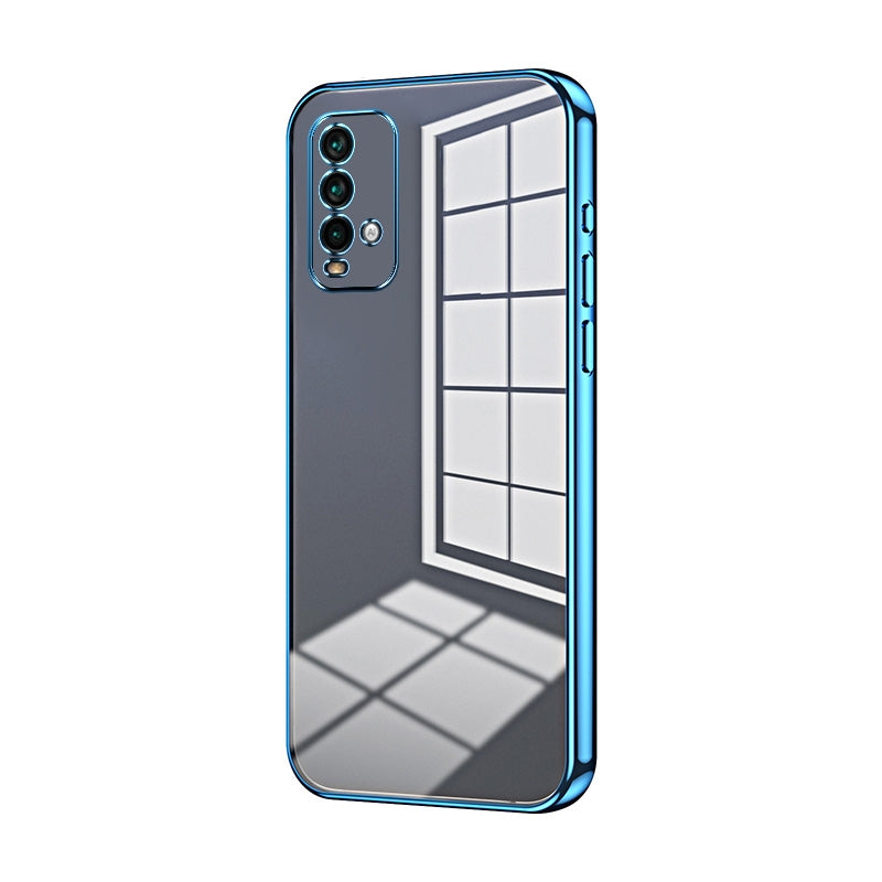 Xiaomi Redmi Note 9 4G Transparent Fine Hole Phone Case - Crystal Clear Vacuum Plating, Anti-Fingerprint, Shock-Absorbing TPU Frame