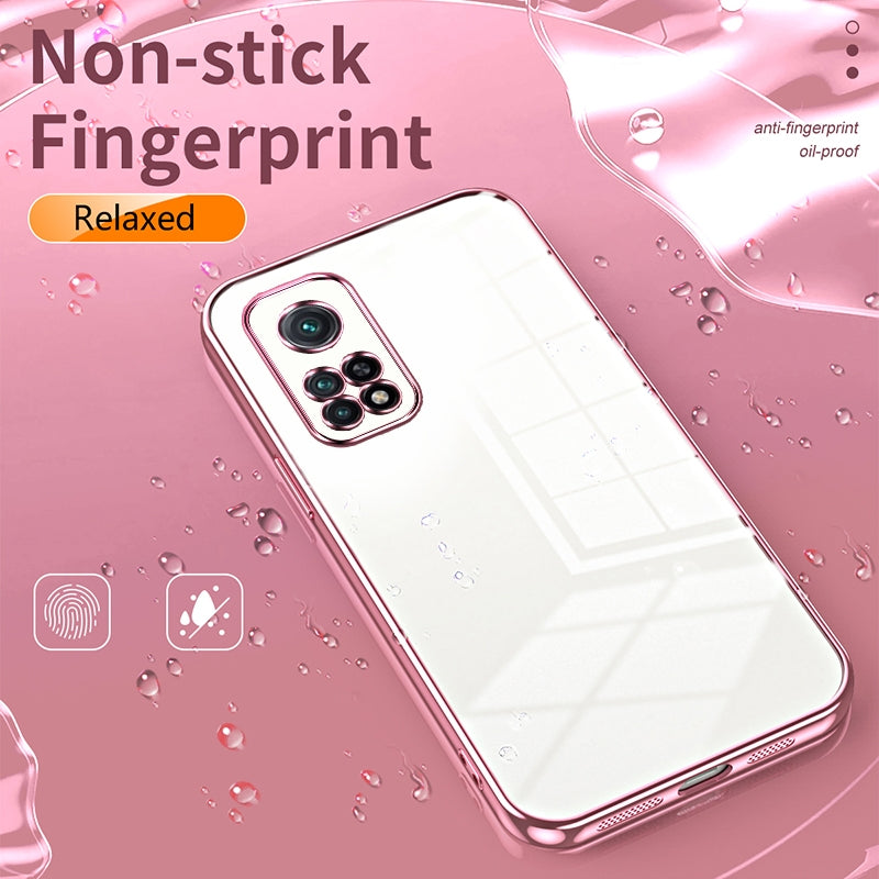 Xiaomi Redmi K30S Transparent Fine Hole Phone Case - Crystal Clear Vacuum Plating, Anti-Fingerprint, Shock-Absorbing TPU Frame