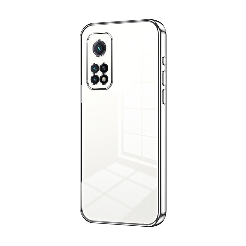 Xiaomi Mi 10T Pro 5G Transparent Fine Hole Phone Case - Crystal Clear Vacuum Plating, Anti-Fingerprint, Shock-Absorbing TPU Frame