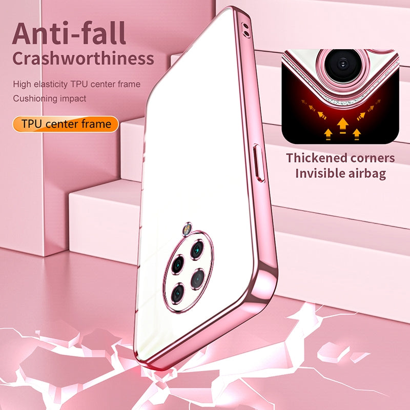 Xiaomi Redmi K30 Ultra Transparent Fine Hole Phone Case - Crystal Clear Vacuum Plating, Anti-Fingerprint, Shock-Absorbing TPU Frame