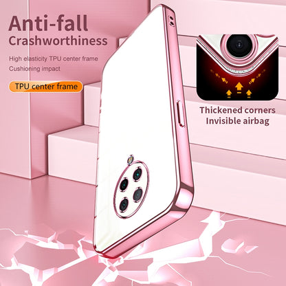 Xiaomi Redmi K30 Ultra Transparent Fine Hole Phone Case - Crystal Clear Vacuum Plating, Anti-Fingerprint, Shock-Absorbing TPU Frame