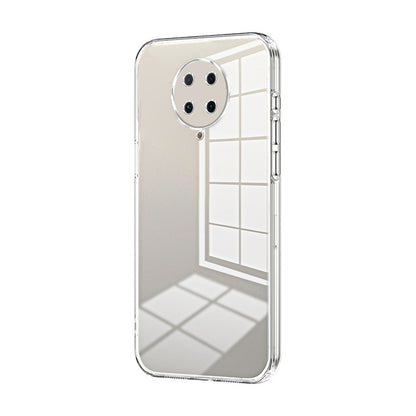 Xiaomi Redmi K30 Ultra Transparent Fine Hole Phone Case - Crystal Clear Vacuum Plating, Anti-Fingerprint, Shock-Absorbing TPU Frame