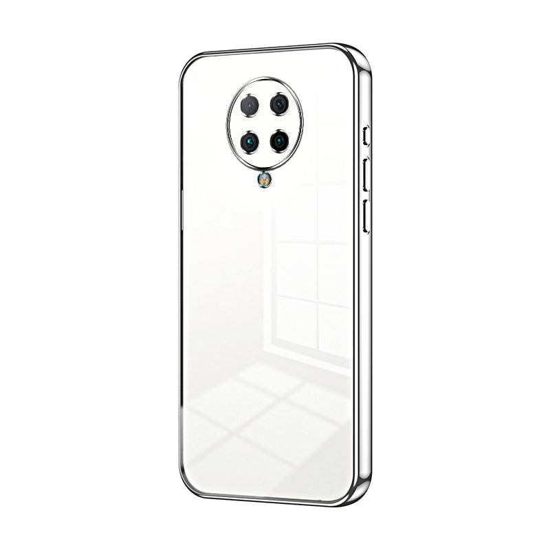 Xiaomi Redmi K30 Pro Transparent Fine Hole Phone Case - Crystal Clear Vacuum Plating, Anti-Fingerprint, Shock-Absorbing TPU Frame