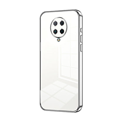 Xiaomi Redmi K30 Pro Transparent Fine Hole Phone Case - Crystal Clear Vacuum Plating, Anti-Fingerprint, Shock-Absorbing TPU Frame