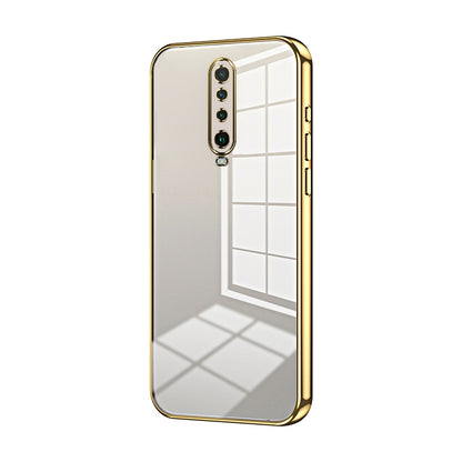 Xiaomi Redmi K30 Transparent Fine Hole Phone Case - Crystal Clear Vacuum Plating, Anti-Fingerprint, Shock-Absorbing TPU Frame