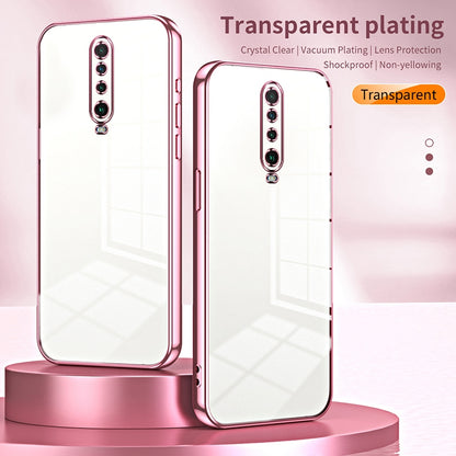 Xiaomi Redmi K30 Transparent Fine Hole Phone Case - Crystal Clear Vacuum Plating, Anti-Fingerprint, Shock-Absorbing TPU Frame