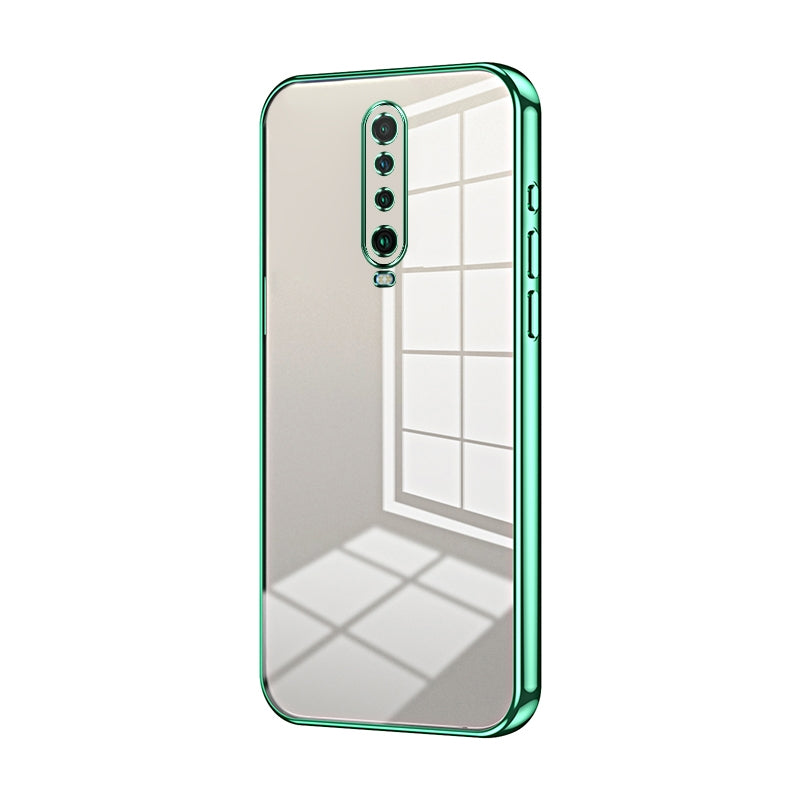 Xiaomi Redmi K30 Transparent Fine Hole Phone Case - Crystal Clear Vacuum Plating, Anti-Fingerprint, Shock-Absorbing TPU Frame