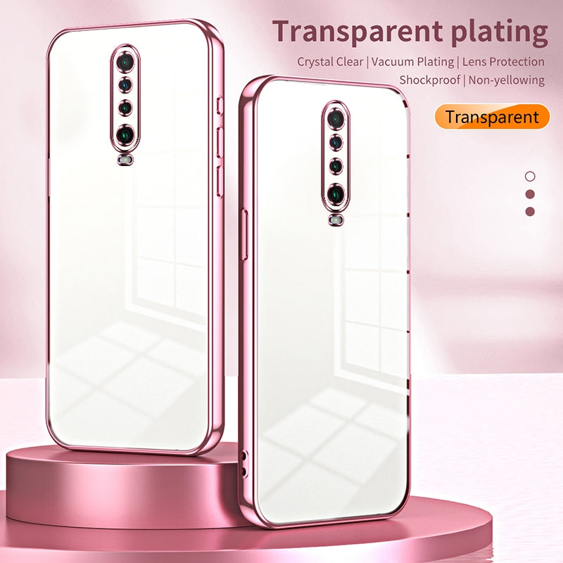 Xiaomi Redmi K30 5G Transparent Fine Hole Phone Case - Crystal Clear Vacuum Plating, Anti-Fingerprint, Shock-Absorbing TPU Frame