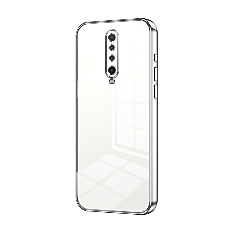 Xiaomi Redmi K30 5G Transparent Fine Hole Phone Case - Crystal Clear Vacuum Plating, Anti-Fingerprint, Shock-Absorbing TPU Frame