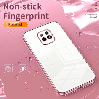 Xiaomi Redmi 10X 5G Transparent Fine Hole Phone Case - Crystal Clear Vacuum Plating, Anti-Fingerprint, Shock-Absorbing TPU Frame